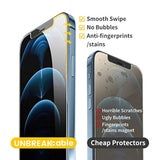 3-Pack Screen Protector For Iphone 12 Pro Max, Double Shatterproof Tempered Glass [Easy Installation] [9H Hardness] [99.99% Hd Clear] [Case Friendly] For Iphone 6.7 Inch