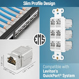 Rj45 Shielded Keystone Jack - 24-Pack - Slim Profile, 90 Degrees, F/Stp Female