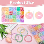 1425 Pcs Glass Beads For Bracelets, 48 Colors 8Mm Crystal Glass Beads For Jewelry Making Round Friendship Bracelet Making Kit Bead Diy Crafts For Birthday Gifts