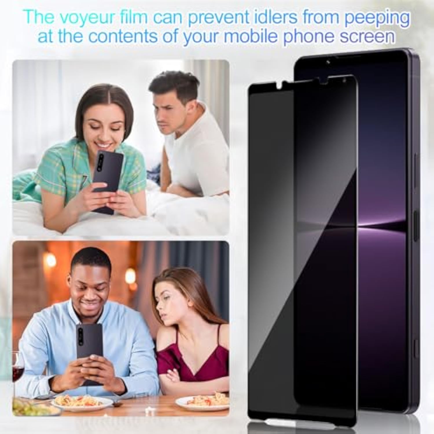 3 Pack Privacy Screen Protector For Sony Xperia 1 ?/ Sony Xperia 1?[Anti-Spy Tempered Glass], Ultra Hd, Anti-Scratch, Bubble-Free, Easy Install 9H Protective Glass For Xperia 1 ?/ Xperia 1?