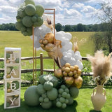 Baby Shower Decorations For Boy Girl - 183Pcs Sage Green Balloon Arch
