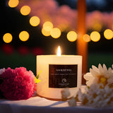 Premium Gardenia Scented Candle For Men & Women, Highly Scented, 7.1Oz|45 Hour Long Lasting, All Natural Soy Candles, Home Decor, White Glass Jar Candle With Gift Box