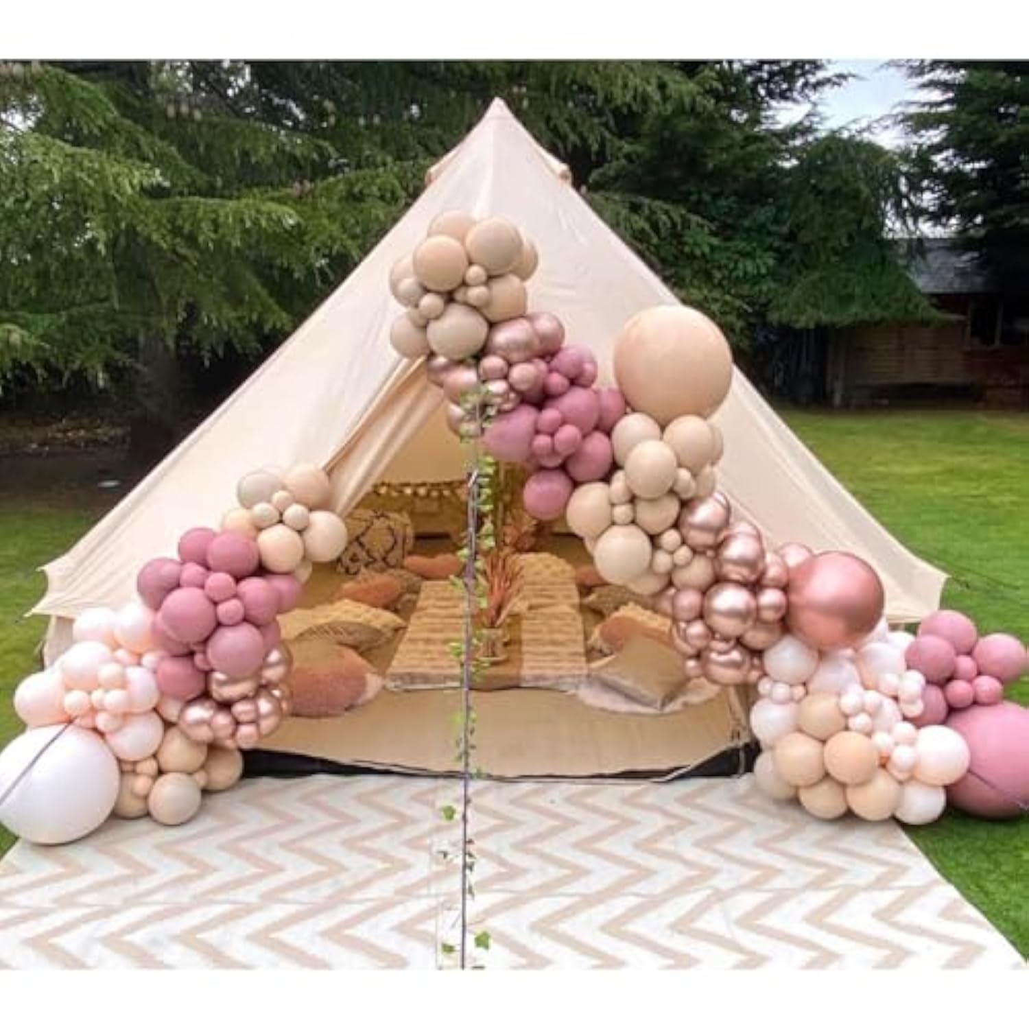 Boho Balloon Arch Kit: Rose Gold & Pastel Party Decor