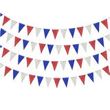 Red White Blue Patriotic Triangle Flag Banner Fourth Of July Decorations 4Th July Garland Pennant Bunting Decor Memorial Day Usa Party Decorations For Independence Day Parade