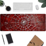 Mouse Pad?Spider Gaming Keyboard Mat?Web Red Laptop Computer Protector With Non-Slip Rubber Base?Large Extended Mousepads Gifts For Desk Office Home?Deskmat Decor 31.5" X 11.8"