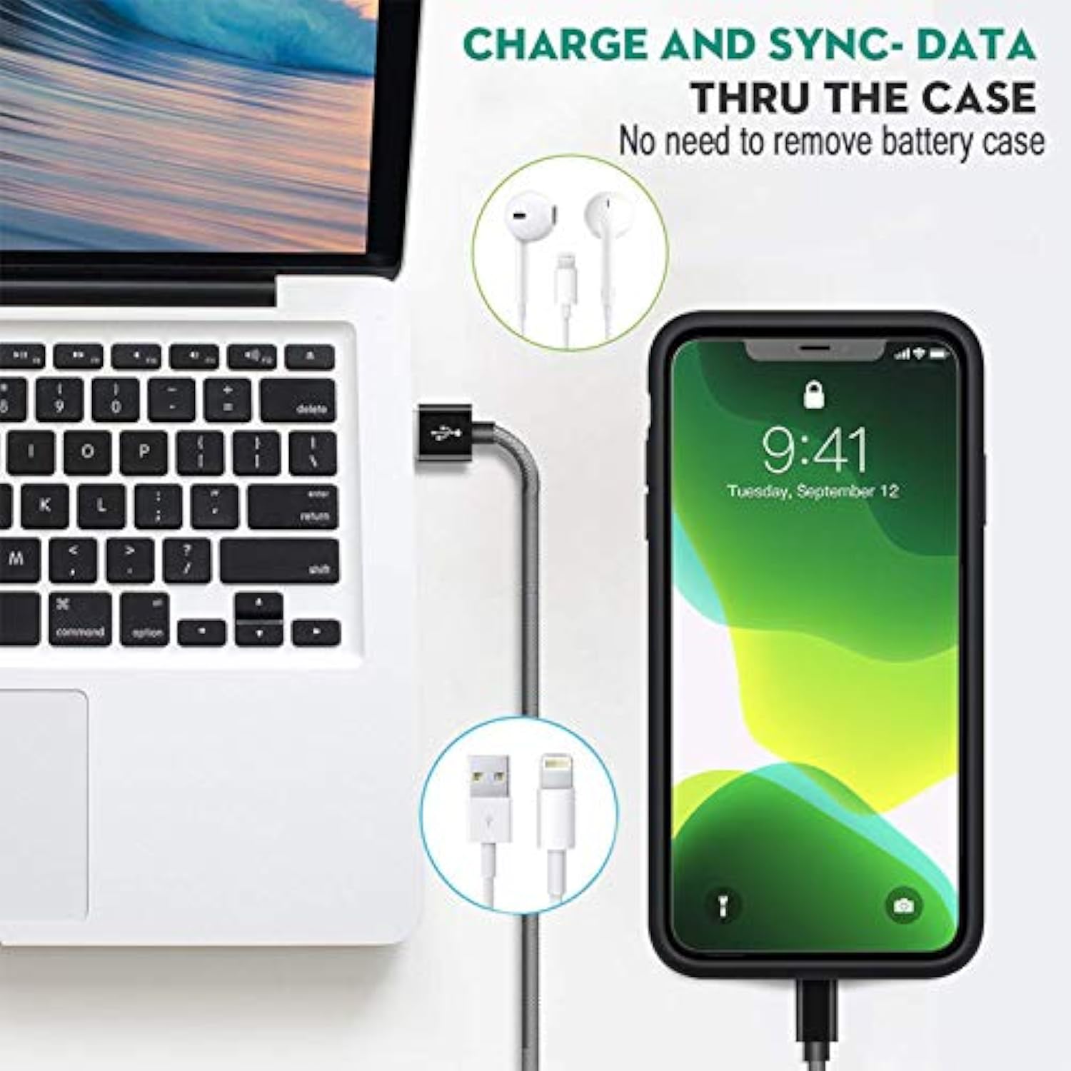 Battery Case For Iphone 11 Pro, Enhanced 7000Mah Ultra Thin Portable Protective Power Smart Charging Case Compatible With Iphone 11 Pro (5.8 Inch) Rechargeable Extended Battery Charger Case (Black)