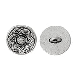 Sewing Shank Buttons - 30 Pack, 15Mm, Carved Flower Design With Vintag