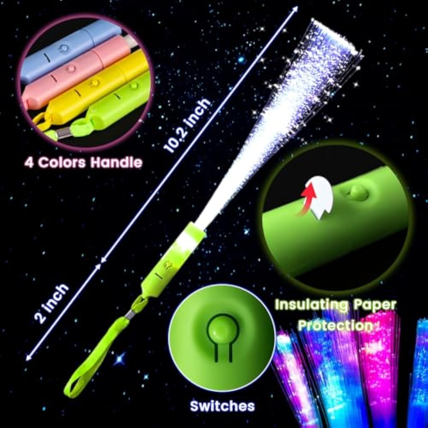 24pc Glow Sticks Party Supplies LED Flashing Light Up Toys for Kids Parties