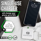 Emergency Charger For Iphone (3 Pack), Single-Use, Pre-Charged, Disposable, For Power Outages, Natural Disasters, Partying & Rave Essential, Travel Must Have