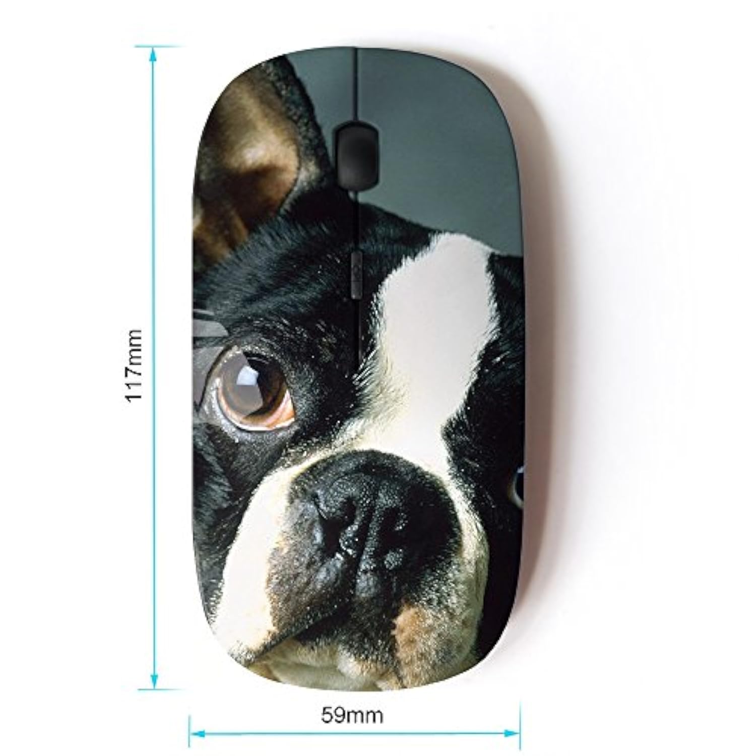 [ Optical 2.4G Wireless Mouse [ French Bulldog Boston Bull Terrier Dog ]