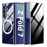 Magnetic Case For Samsung Galaxy Z Fold 7 With Privacy Screen Protector [Compatible With Magsafe],Ultra Thin Anti Yellowing Scratch Resistant Bumper Cover For Galaxy Z Fold 7 2025,Clear