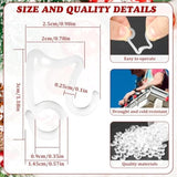 Holiday Light Clips,150 Pcs Christmas Light Clips Outdoor Lights Hooks For Christmas Party Light Strings Outdoor Hang Gutter Hooks Halloween Decoration(A)