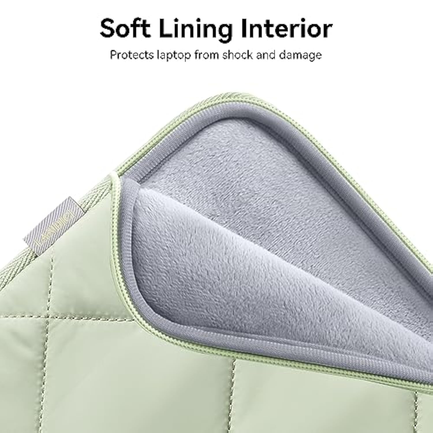 Puffy Laptop Sleeve For 13-13.6 Inch Macbook Air M3/A3113, M2/A2681 M1/A2337, Macbook Pro M2 M1/A2338, Ipad Pro 12.9, Laptop Carrying Case With Accessories Pouch, Green