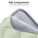 Puffy Laptop Sleeve For 13-13.6 Inch Macbook Air M3/A3113, M2/A2681 M1/A2337, Macbook Pro M2 M1/A2338, Ipad Pro 12.9, Laptop Carrying Case With Accessories Pouch, Green