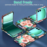 For Galaxy Z Flip 7 Case,[Compatible With Magsafe][Built-In Screen Protector][Hinge Protection],Magnetic Slim Shockproof Women Girls Case For Samsung Galaxy Z Flip 7,All Green