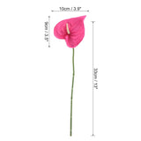 13" Artificial Anthurium Lily Flowers, 5 Pack Permanent Flower Floral Arrangements Bouquet For Home Decor Bridal Wedding Festival Party, Dark Pink