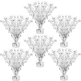 6-Piece Silver Metallic Star Spray Table Centerpieces for Parties and Holidays