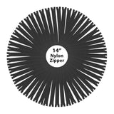 Nylon Zippers For Sewing, Bulk Zipper Supplies By (14 Inches, Black)