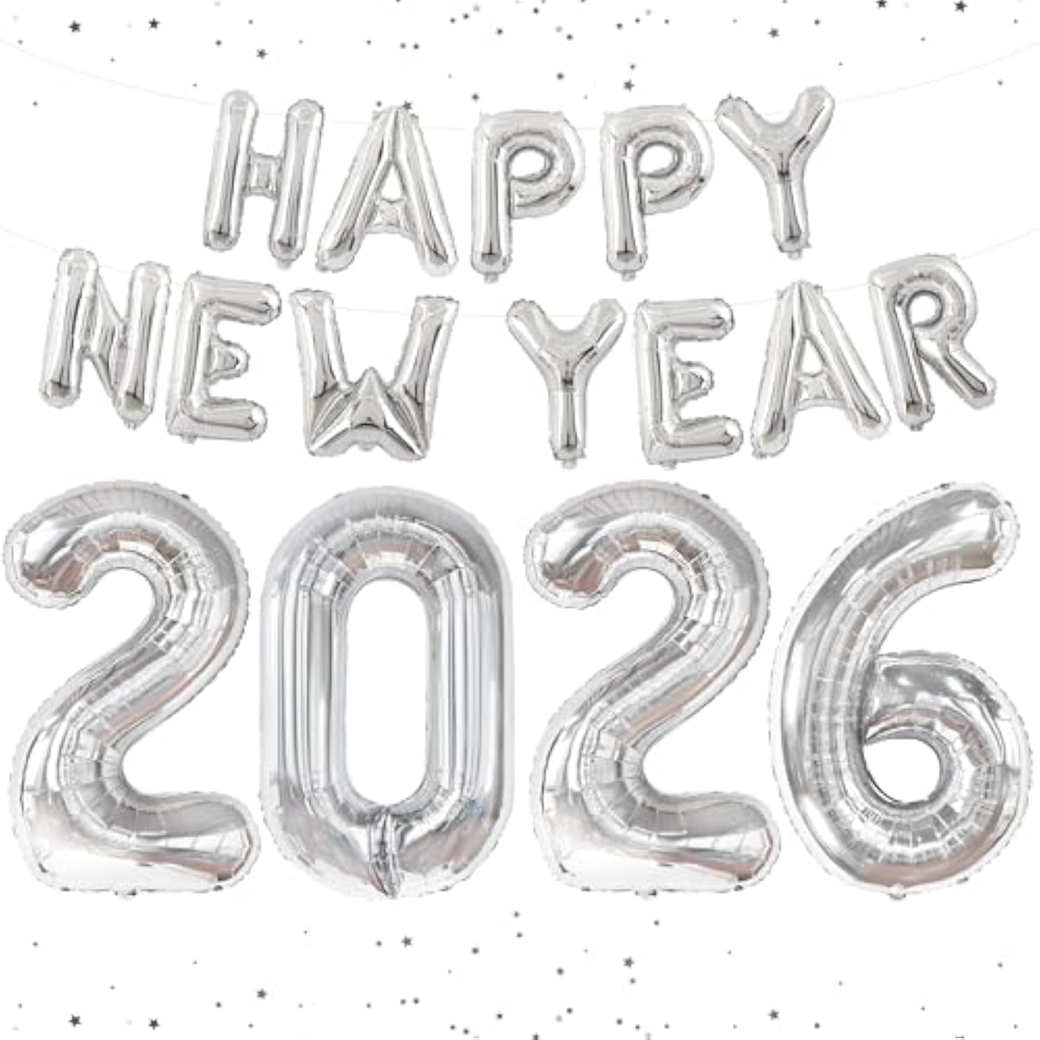 Xtra Large Silver 2026 Balloons 40 Inch New Year Party Decoration