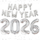 Xtra Large Silver 2026 Balloons 40 Inch New Year Party Decoration