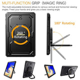 Fintie Shockproof Case For Samsung Galaxy Tab S4 10.5 2018 Model Smt830/T835/T837, [Tuatara Magic Ring] [360 Rotating] Multifunctional Grip Stand Carry Cover W/Builtin Screen Protector, Black