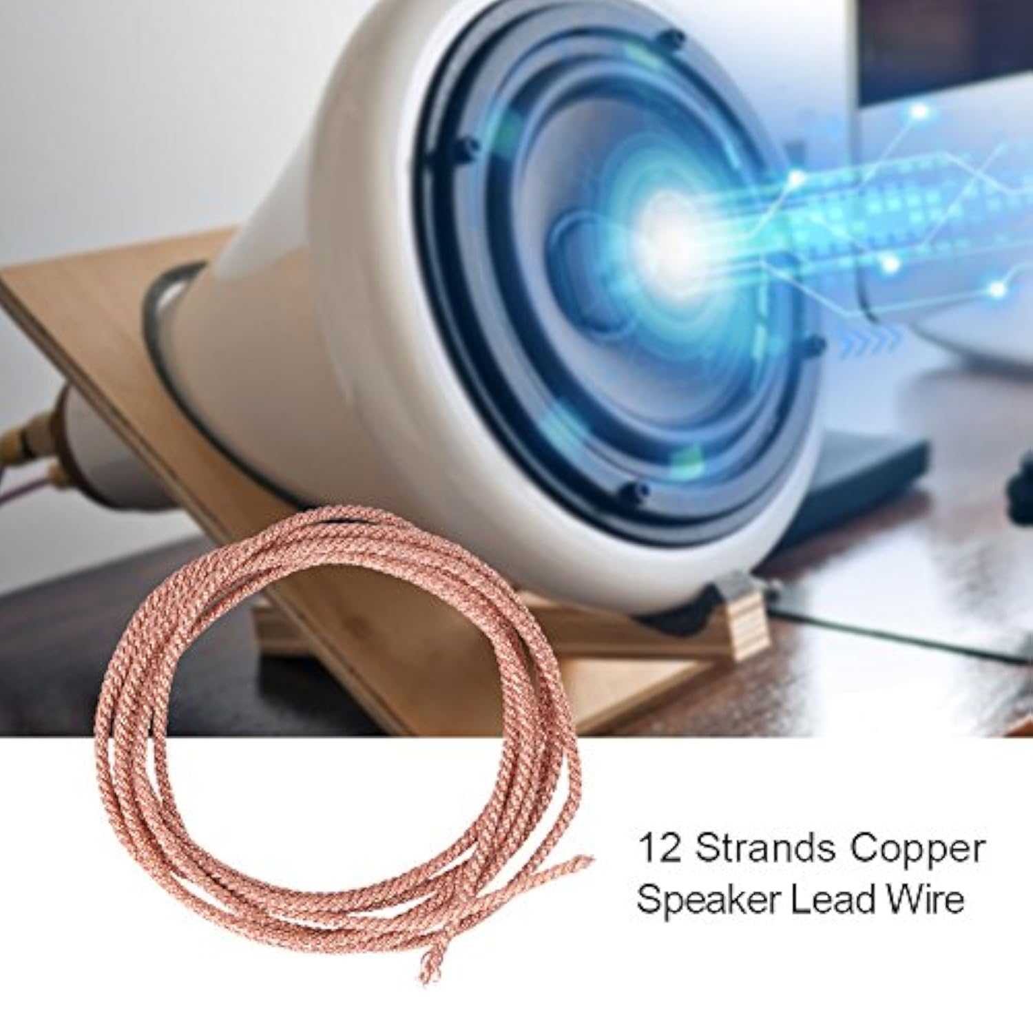 Speaker Wire S Subwoofer Wire Cable Repair 12 Strands Braided Pure Copper Wire(1M) For Tv, Video & Home Audio