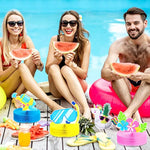 9 Pcs Summer Pool Honeycomb Centerpieces Pool Party Decorations Beach Party Supplies 3D Double Side Watermelon Honeycomb Flamingo Paper Signs For Baby Shower Hawaiian Luau Party Supplies