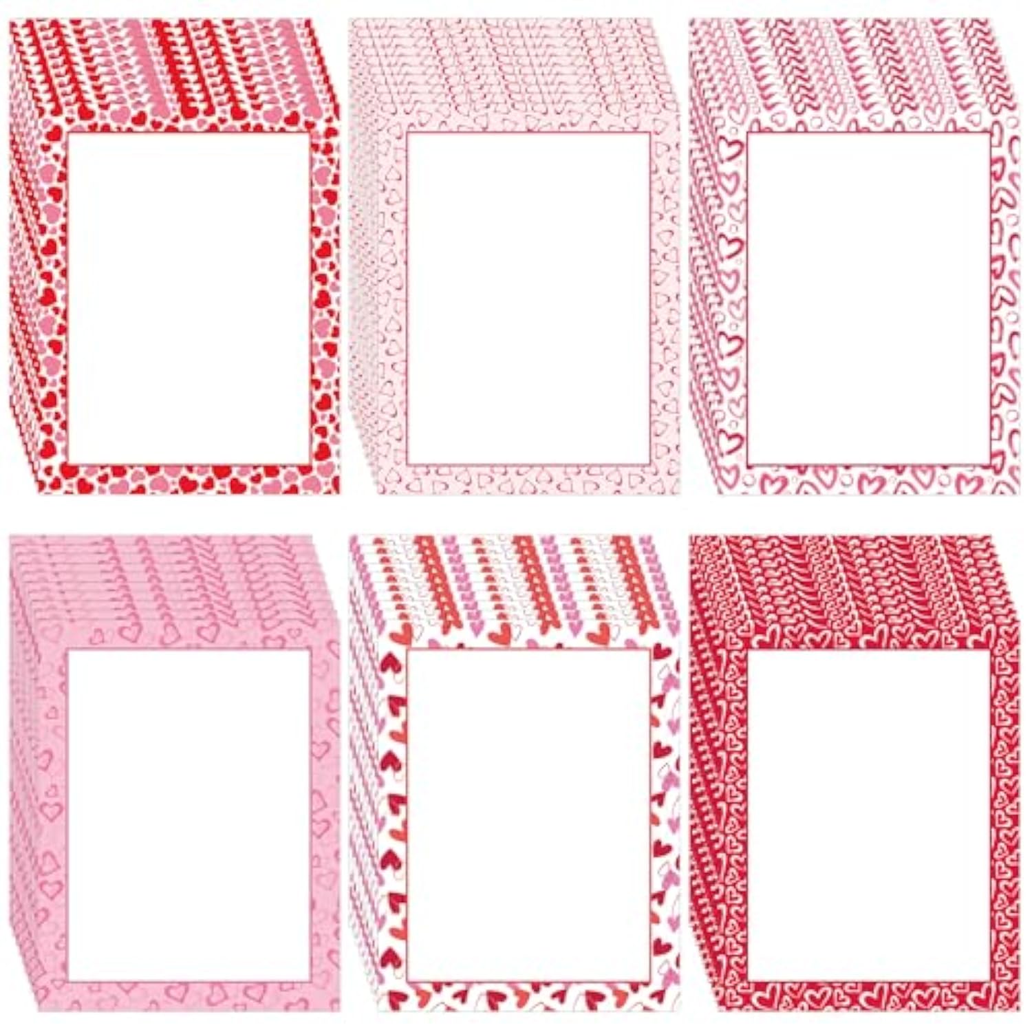 60 Sheets Valentines Stationery Paper Valentine Hearts Stationery Letterhead Paper For Writing Letters Scrapbook Printing Wedding Greeting Cards Invitation Printing 8.5" X 11"