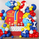 152PCS Paw Print Balloon Arch Kit with Dog Bone Foil Balloons for Baby Shower