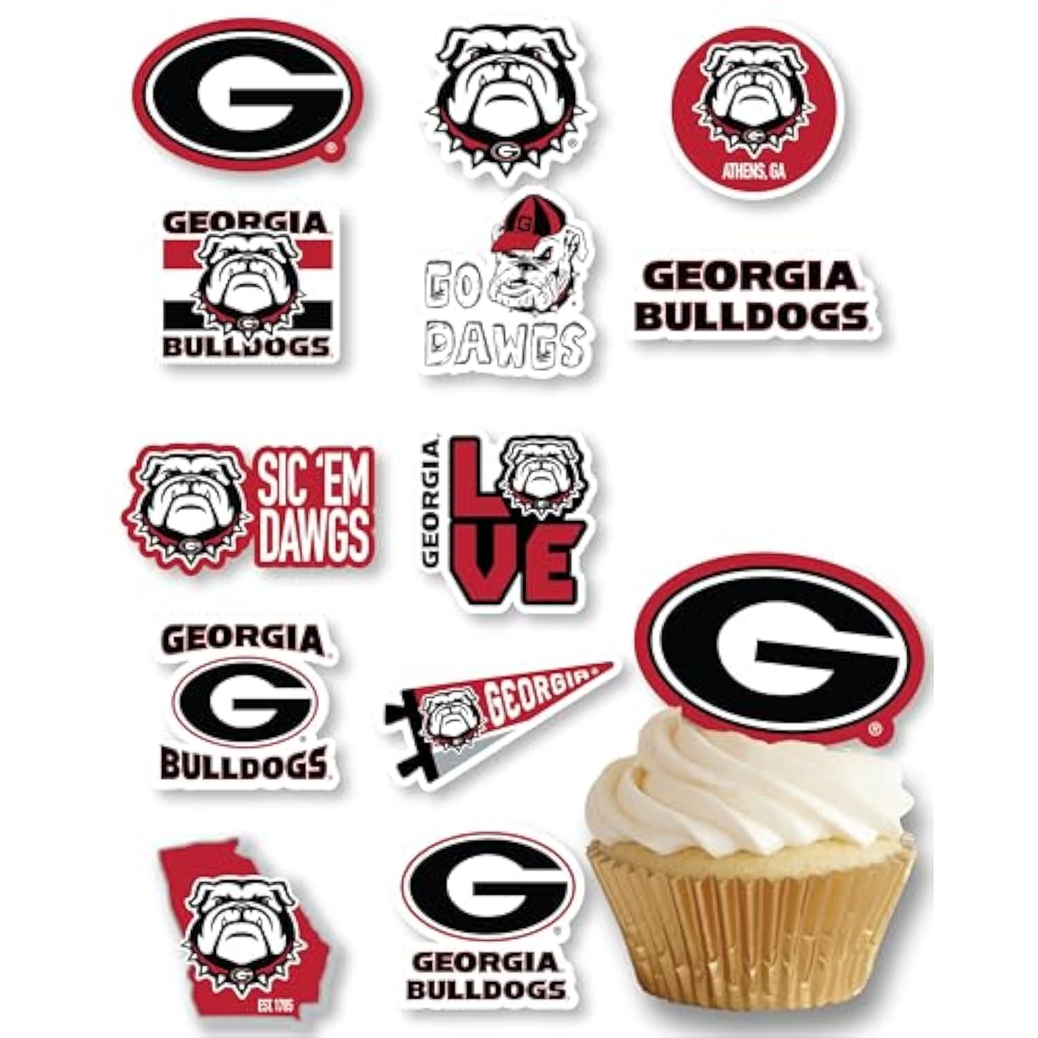 Party Supplies For Football, Birthday, Graduation Party Decorations (Georgia Bulldogs)