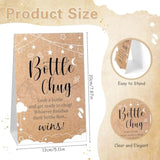 Bottle Chug Baby Shower Game 20 Pcs Baby Bottles Shower Favor With 1 Kraft Theme Sign For Gender Reveal Party Supplies Gifts(Beige)