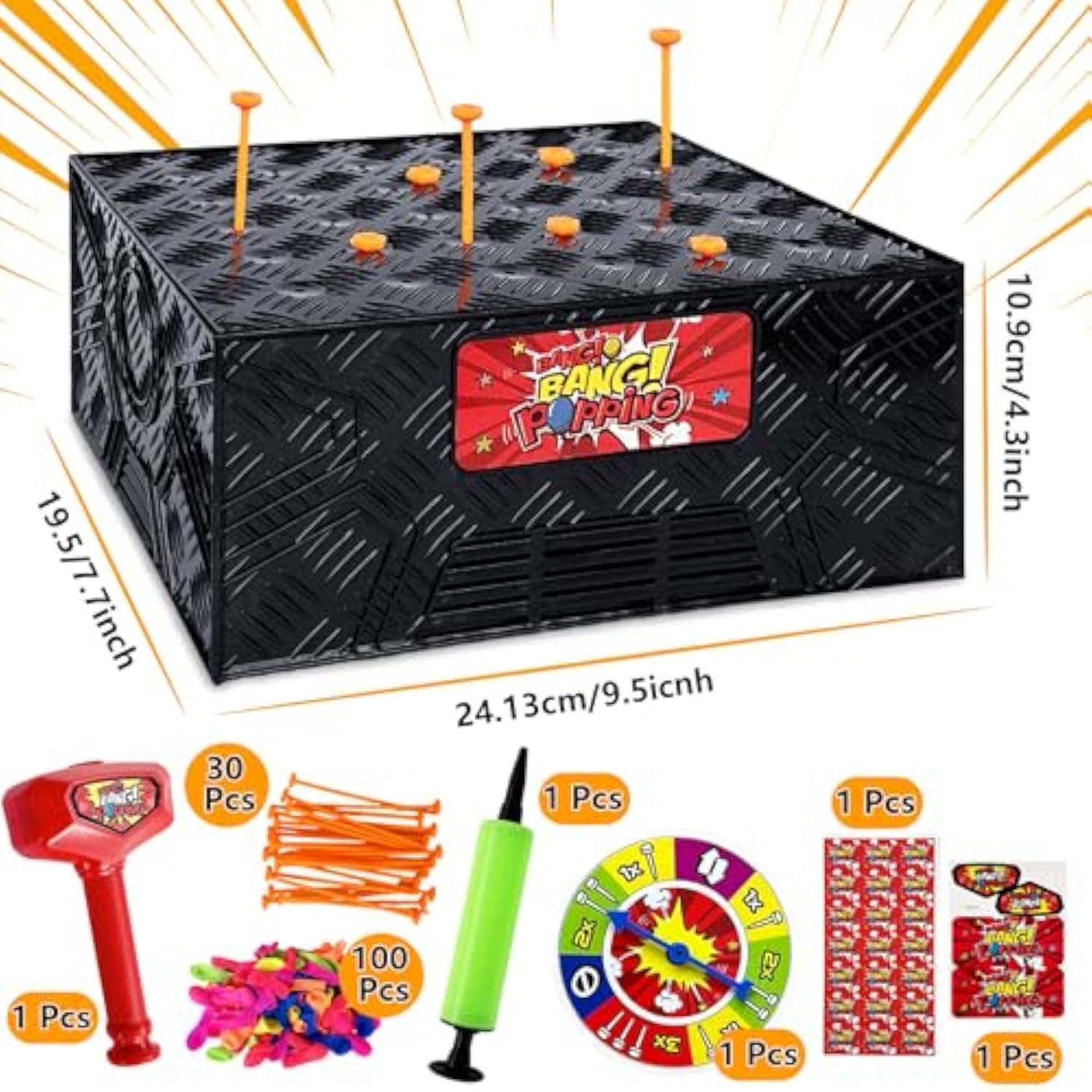 Balloon Game,Blast Box Popping Game Explosion Balloons For Kids,Family Party,Adults