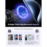 Multi-Surface Suction Mount, Detachable Phone Holder for MagSafe & All Phones