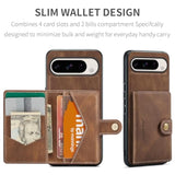 Pixel 9 Pro XL Wallet Case, Magnetic, Kickstand, Wireless Charging - Brown