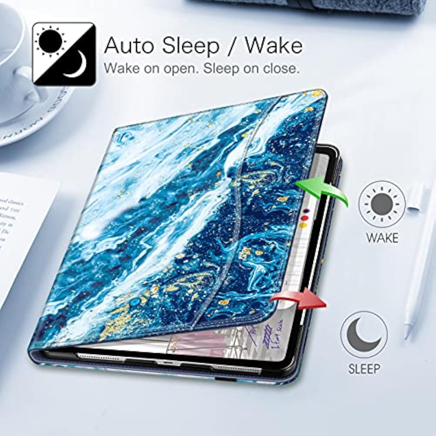 Fintie Folio Case for iPad Pro 12.9" 6th Generation 2022, Multi-Angle Smart St