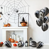 50Pcs Black Marble Balloons 12 Inch Latex Party Decorations for Birthday Wedding Halloween