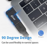 Usb 3.0 Adapter 90 Degree, Usb 3.0 Extension Adapter 5Gbps, 3Pack Right Angle