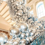 , 120 Pcs 5 Inch Silver Metallic Balloons, Silver Balloons For Balloon Garland Or Arch, Birthday & Wedding Decorations, Children And Adults, Unisex