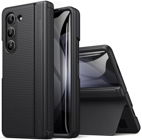 for  Galaxy Z Fold 5 Case with Stand, Front Screen Protector, Hinge Protection, Slim & Rugged, Full Body Hard Cover, Daily Drop Protective