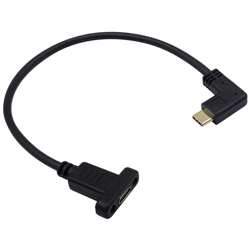Usb C Male To Female Extension Cable 1Feet/30Cm, Right& Left Angled 90 Degree