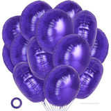 20-Pack 18-Inch Purple Round Foil Balloons for Party and Wedding Decor