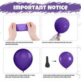 Purple Black 12In Metallic Confetti Balloons Star Foil Party Decorations