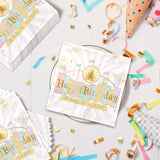 80 Pcs Princess Castle Birthday Paper Napkins Happiest Birthday On Earth Disposable Napkins Pink Pastel Rainbow Castle Napkins For Girls Birthday Party Supplies Table Decor