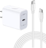 20W USB C Fast Charger with 6FT Cable for iPhone 17 16 15 Pro Max 16e 17e iPad