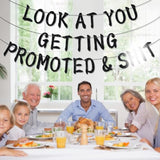 Promoted Banner, Congrats Job Promotion Farewell Party Decorations Supplies