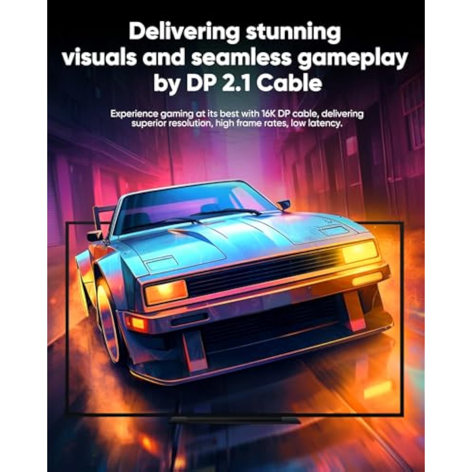 Displayport Cable 2.1, 16K Dp 2.0 Cable 6Ft [16K@60Hz, 8K@120Hz, 4K@240Hz 165H