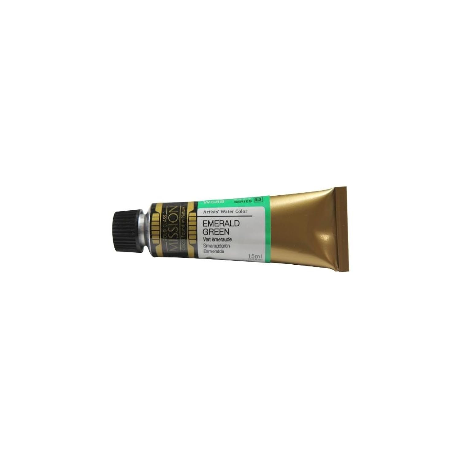 Mijello Mission Gold Class Water Color Paint, 15ml Tube, Emerald Green, (W588)