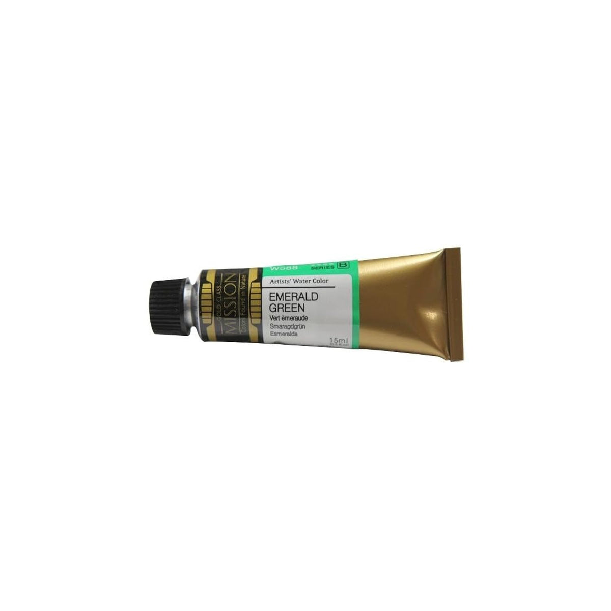 Mijello Mission Gold Class Water Color Paint, 15ml Tube, Emerald Green, (W588)
