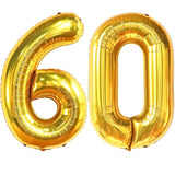 , Gold 60Th Birthday Balloon Number - Big, 40 Inch Helium Supported |