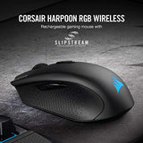 Harpoon Wireless Rgb Lightweight Fps/Moba Gaming Mouse 10,000 Dpi 6 Programmable Buttons Low-Latency Bluetooth Icue Compatible Pc, Mac, Ps5, Ps4, Xbox Black